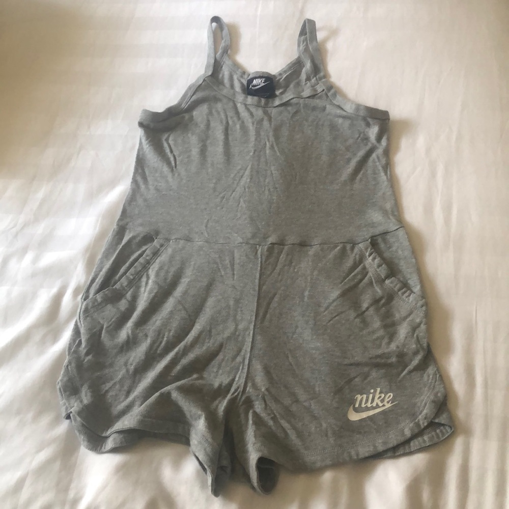Nike Sportswear Retro Sleeveless Clash Romper Gray  Womens Size S